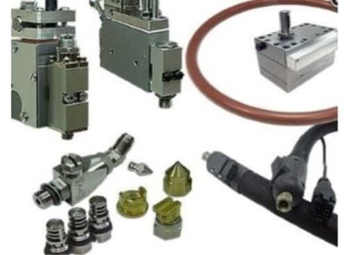 Spare and replacement hot melt parts